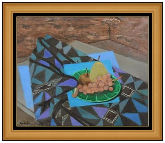 Roger Chapelain Midy Original Painting On Canvas Signed Still Life Framed Art