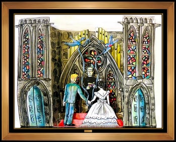 Red Grooms 3D Color Lithograph The Wedding Hand Signed Modern Relief Sculpture