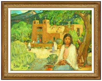 James Butler Original Oil On Canvas Painting Female Portrait Signed Framed Art