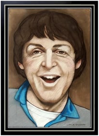 JACK DOWD Original Pastel PAINTING The Beatles Paul McCartney Authentic Signed