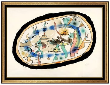 Joan Miro Color Lithograph La Naissance du Jour Hand Signed Abstract Modern Art