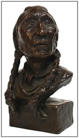 Charles Beil Turtle Bronze Sculpture Native American Figurative Signed Artwork