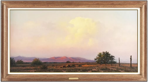 Michael Stack Large Original Painting Oil On Canvas Signed Western Landscape Art