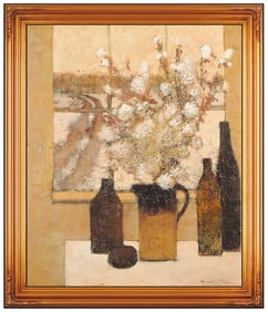 Douglas Ricks Original Oil Painting On Canvas Signed Still Life Landscape Art