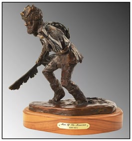 Gerry Metz Man Of The Mountain Original Western Bronze Sculpture Signed Artwork