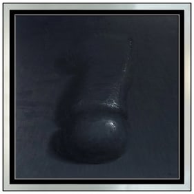 Jerry McLaughlin Original Painting On Board Signed Modern Industrial Framed Art