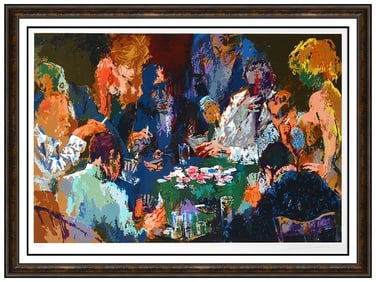 LeRoy Neiman International Poker Large Original Serigraph Hand Signed Framed Art