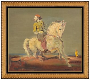 Stephen Csoka Original Oil Painting On Board Signed Horse Portrait Framed Art