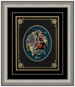 Martiros Manoukian Original Acrylic Painting On Board Profile Signed Framed Art