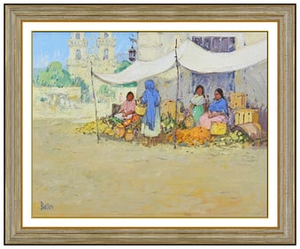 James Butler Original Oil On Canvas Painting Female Figures Signed Framed Art