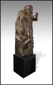 FREDERICK HART Adam Large Original BRONZE SCULPTURE Full Round Signed Relief Art
