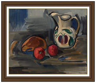 Ben Benn Original Still Life Oil Painting On Canvas Signed Framed Food Artwork