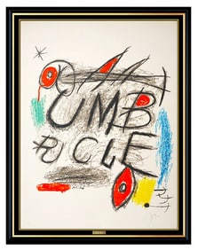 Joan Miro Umbracle Color Lithograph Hand Signed Abstract Modern Large Artwork