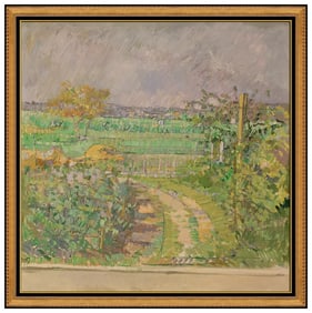 Sir Roger De Grey Original Painting Oil On Canvas Signed Large Framed Landscape