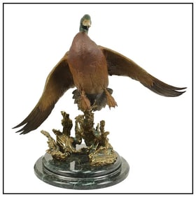 Douglas Van Howd The Departure Bronze Original Signed Sculpture Animal Artwork