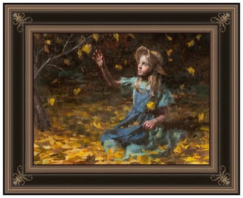 Morgan Weistling Original Oil Painting On Board Signed Female Portrait Artwork