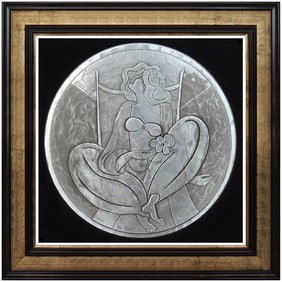 Linda Le Kinff Original Aluminum Relief Sculpture Cendrillan Signed Portrait Art