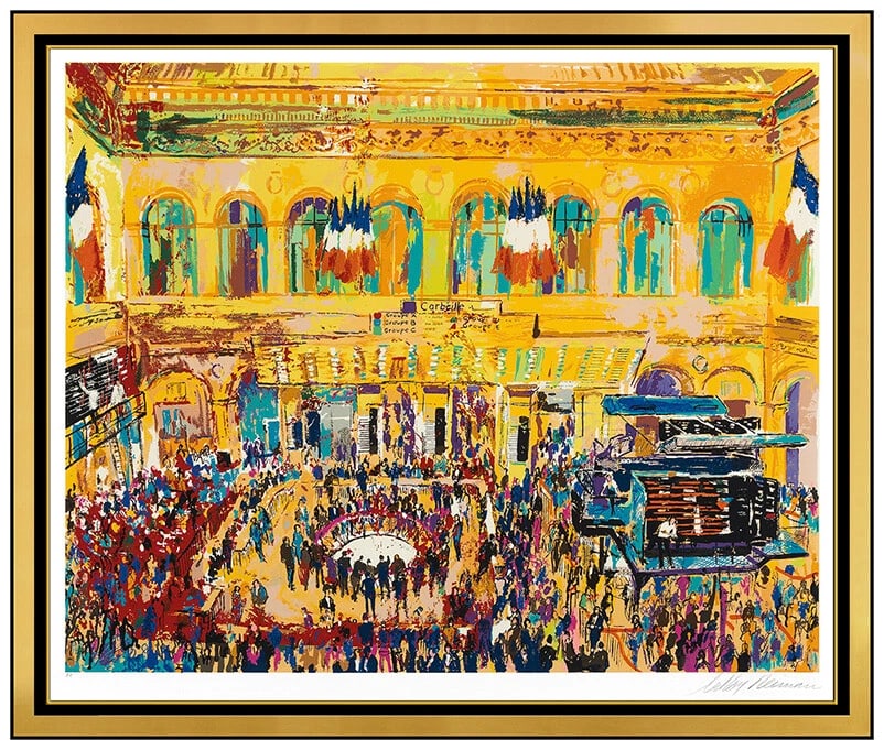 Leroy Neiman Large Color Serigraph Paris Bourse Stock Exchange Hand Signed Art (1 of 6)
