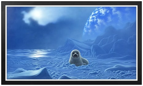 William Schim Schimmel Original Animal Portrait Landscape Painting On Canvas Art