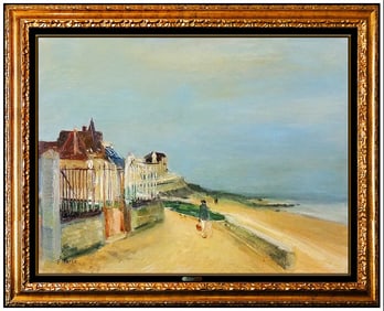 Gaston Sebire Oil Painting On Canvas French Landscape Original Signed Framed Art