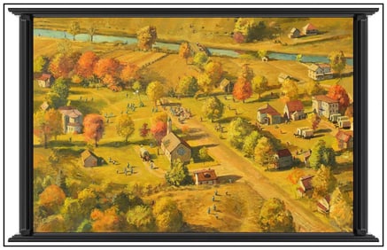 David Moriarty Large Original Oil Painting On Board Landscape Signed Framed Art