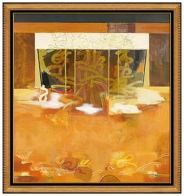 Frances Mccormack Large Original Painting On Canvas Abstract Signed Framed Art