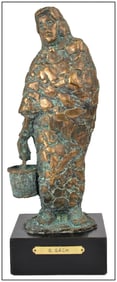 George Gach Original Bronze Sculpture Full Round Female Figurative Signed Art