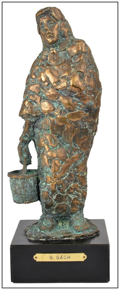 George Gach Original Bronze Sculpture Full Round Female Figurative Signed Art (1 of 8)