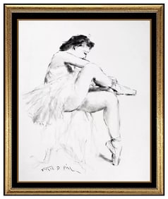 Pal Fried Original Oil Painting On Canvas Signed Dance Ballet Portrait Art Large