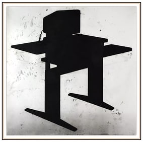 Randy Twaddle Original Charcoal Drawing Signed Origins Still Life Framed Artwork