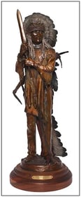 Susan Kliewer Cheyenne Splendor Bronze Sculpture Native American Signed Artwork