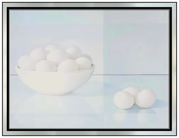 Eduardo Bortk Original Oil Painting On Canvas Large Still Life Framed Artwork