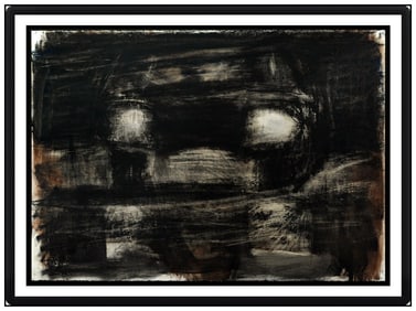 David Kapp Large Automobile Original Oil Painting Signed Modern Abstract Artwork