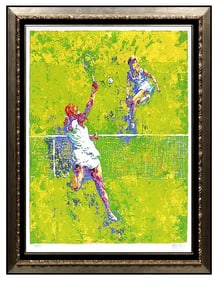 Mark King Female Tennis Serigraph Original Hand Signed Sports Artwork Deuce