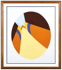 Doug Danz Large Original Color Silkscreen Abstract Landscape Hand Signed Framed