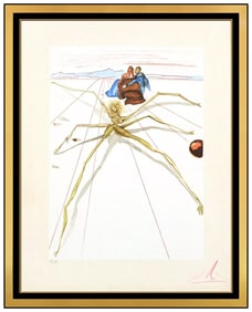 Salvador Dali Purgatory Canto 12 Original Hand-Signed Etching Surreal Framed Art