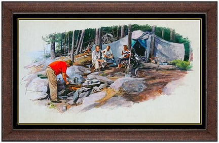 John Walter Scott Original Illustration Oil Painting Signed Authentic Framed Board