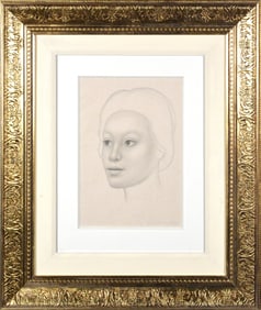 Gustavo Montoya Original Mexican Graphite Illustration Signed Framed Artwork
