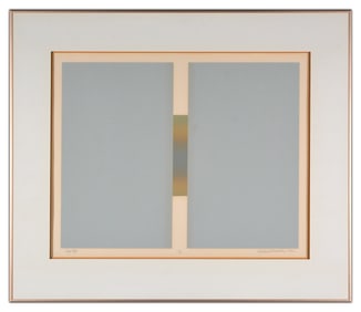 Richard Brunkus Gray Edge Original Signed Color Serigraph Abstract Framed Art