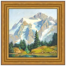 Orrin Augustine White Original Landscape Oil Painting Signed Framed Board