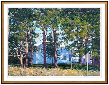 Gary Bowling Original Farm House Landscape Oil Painting Signed Framed Canvas