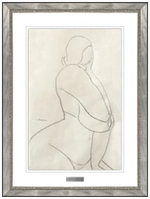 Gaston Lachaise Original Female Figurative Portrait Drawing Signed Framed Art