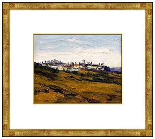 William Bill Berra Original Western Landscape Oil Painting Signed Framed Board