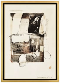 Robert Rauschenberg Night Grip Original Hand-Signed Color Lithograph Large Framed Art