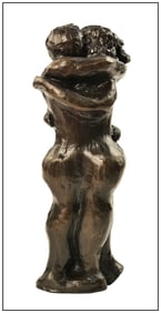 Gene Adcock Original Romantic Figurative Bronze Sculpture Signed Loves Artwork
