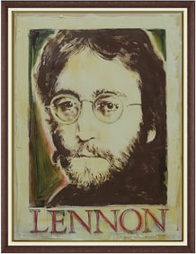 Paul Mccarthy Original Beatles John Lennon Oil Painting Signed Large Framed Canvas