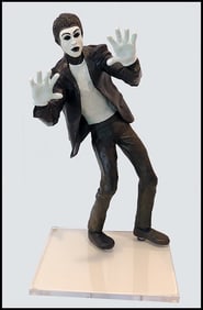 Jerome Soble Original Signed Bronze Mime Figurative Sculpture Authentic Artwork