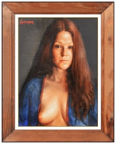 Douglas Hofmann Original Portrait Oil Painting Signed Framed Board
