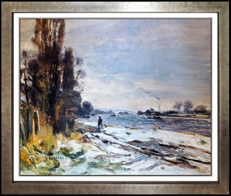 Gaston Sebire Original Large French Landscape Oil Painting Signed Framed Canvas