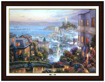 Thomas Kinkade Original Hand-Embellished City Color Print Signed Framed Artwork